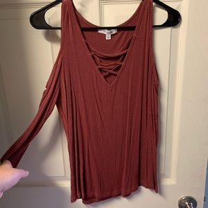 Ribbed long sleeve top